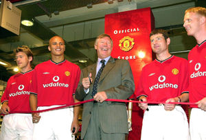 Jesper Blomqvist, Wes Brown, Denis Irwin and David May