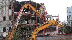 Demolition work at Reynolds House