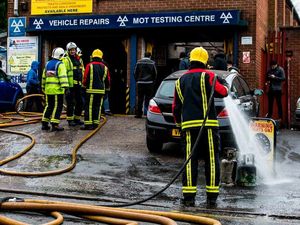 Supporting image for story: Firefighters tackle severe blaze at Cradley Heath MOT test centre as man taken to hospital with burns