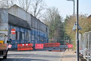 A number of road blocks were put into place during the blaze