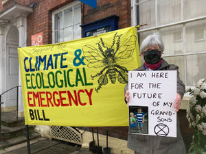 Supporting image for story: Ludlow campaigners mark day of environmental bill with protest