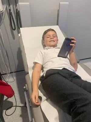 Oscar received life savinchanging treatement in the form of intravenous immunoglobulin, a medicine made from donated plasma