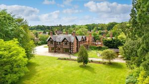 Burlton Hall from above, picture via: Rightmove and Knight Frank