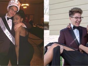 Supporting image for story: Meet the transgender student who got made his school's prom king