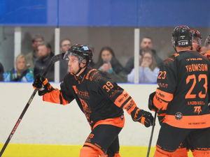 Supporting image for story: WATCH: Telford Tigers' Kyle Ferguson drops gloves for Bristol Pitbulls scrap as Tigers power to win ahead of play-offs