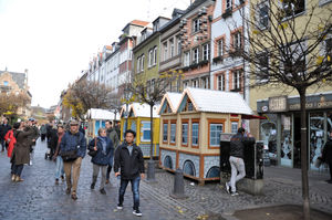 Ice skaters on the city’s outdoor ice rink