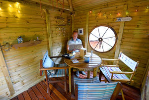 David Stocks, from Walsall, created the shed as a writer's retreat.