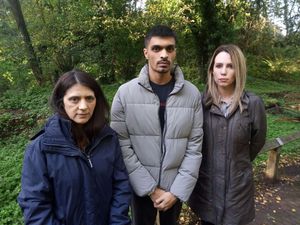 Harry's wife, Ran, son Callum and Detective Inspector Jo Whitehead