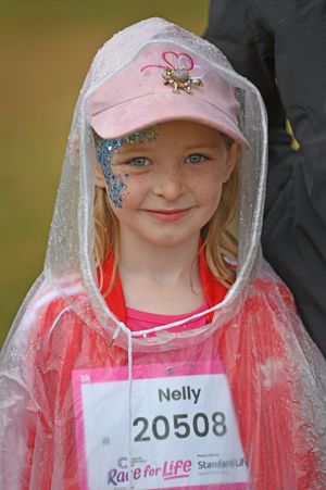 Nelly Paige was still smiling despite the rain