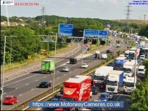 Supporting image for story: M6 crash involving two lorries causes huge queues