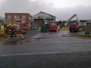 Supporting image for story: Blaze tears through West Bromwich textiles factory unit
