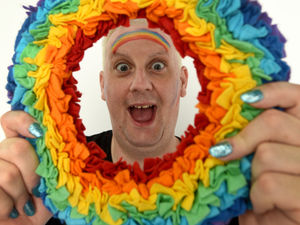 Supporting image for story: Rainbow wreaths prove a hit as LGBT social group hosts first activity class