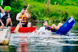 Competitors in the Coracle World Championships