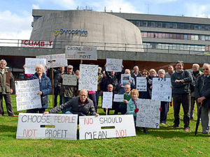 Supporting image for story: Watch: Campaigners protest Wem homes decision at council offices