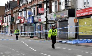The blue tarpaulin was visible near Reggae Kitchen