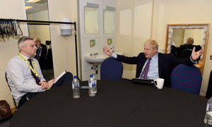 Boris Johnson chats to the Star's political editor Peter Madeley