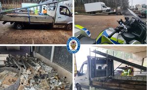 The Road Harm team stopped twelve vehicles along the M5 and surrounding roads. Photo: West Midlands Police