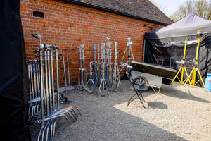 Film crews bring lots of equipment with them