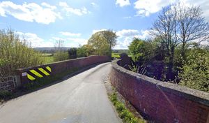 Network Rail will be rebuilding a bridge parapet after it was damaged in a collision. Photo: Google