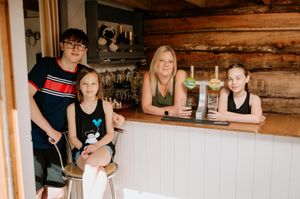 Inside the garden bar