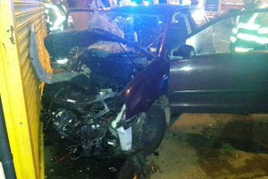 The crash scene in Bearwood. Photo: @ladywoodfire