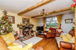 The living room at the three-bedroomed property, near Penkridge