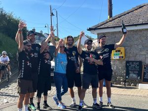 Supporting image for story: Coast-to-coast skaters The Unskateables reach the end of their madcap mammoth fundraising journey