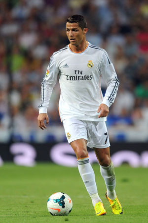 Ronaldo playing for Real Madrid before his move to Juventus