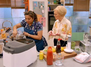 Dipa Jakhu with judge Mary Berry 