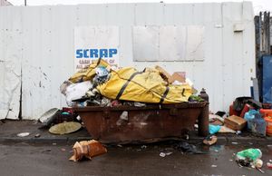 Rubbish, including sofa, mattresses, skip,  caravan and rubble has been dumped on Springvale Street , Ann Street and Ward Street in Willenhall in West Midlands.