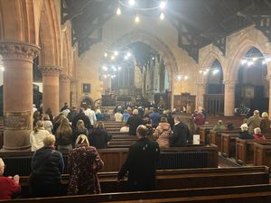 The carol evening in full swing