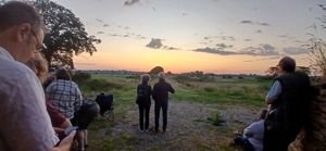 People watching the Sunrise at Soulton Long Barrow 2025