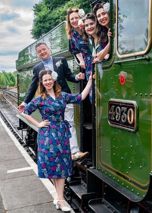 Performers at the 'Step Back to the 1940s' event. Picture: Ken Witherow