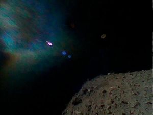 Supporting image for story: Japan’s Hayabusa2 explorer successfully deploys two rovers on asteroid surface