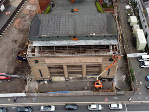 Supporting image for story: Part of Dudley Hippodrome's roof removed in latest stage of demolition work