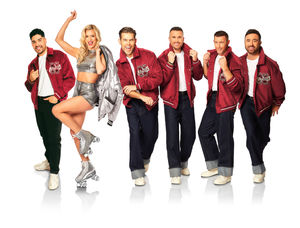 Jukebox Idols: (l-r) Louis Smith, Nadiya Bychkova and The Overtones. Picture: The TCB Group