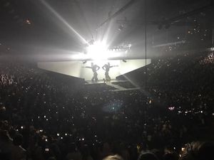 Maisie and Sam's view of the concert