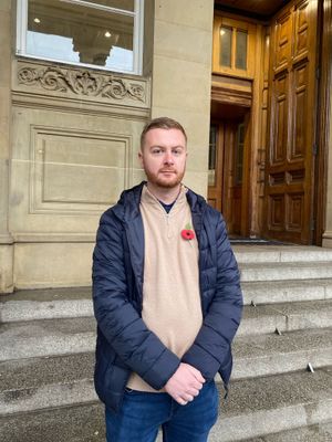 Harborne resident and independent election candidate James Cross outside Birmingham Council House on November 4. Credit: Alexander Brock. Permission for use for all LDRS partners.
