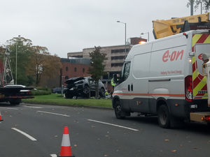 The crash in Cannock. Photo: Richard Pursehouse