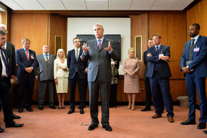 HRH The Duke of York visited the Express & Star to launch the original ladder campaign and also became its patron 