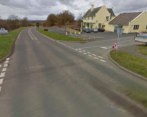 Junction of County Lane and Holyhead Road, near to where the incident happened