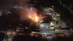 Drone footage of the fire once it was under control captured by Matt Lewis