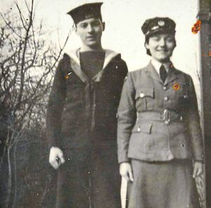 Mr Davies and his sister Peggy around 1944
