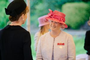 Patricia Jane Sharpe receives her medal