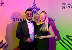 Sergeant Kully Singh and PC Stacey Hegenbarth have been acknowledged for their bravery. Photo: West Mercia Police Federation