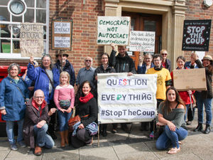 Supporting image for story: Protestors take over village over suspension of parliament