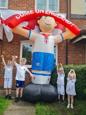 Sam Guy from Telford sent in this photo of four of his six children who were excited for the final