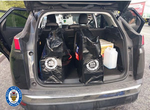 The two Sports Direct bags in the car