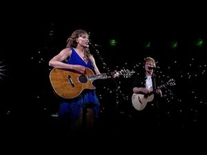 Supporting image for story: Ed Sheeran joins Taylor Swift for Wembley concert duet