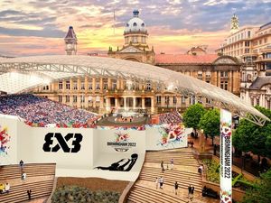 Supporting image for story: How Birmingham's Victoria Square would look hosting basketball in 2022 Commonwealth Games